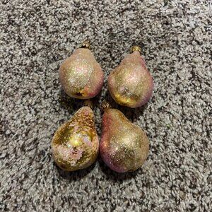 Lot of 4 christopher radko ornaments Pears